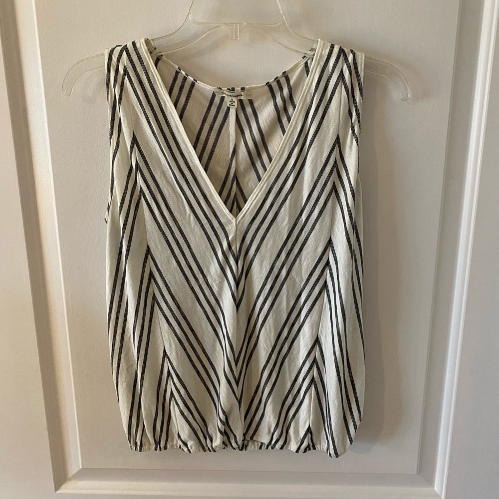 Navy striped tank top